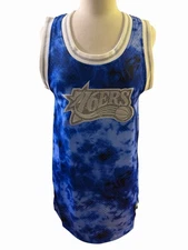 Mitchell & Ness Women NBA Philadelphia 76ers Jersey Tank Top Dress Blue S $110
