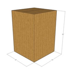 10 14x14x20 Kraft Brown Corrugated Shipping Boxes 32 ECT Single-Wall New
