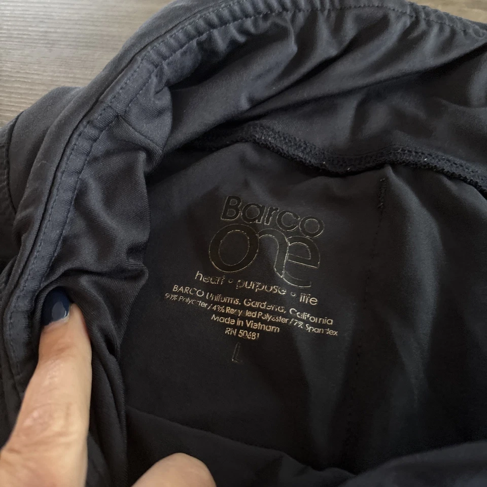 BARCO ONE Stride 5-Pocket Yoga Scrub Pant Women’s SIZE Large Dark Gray - Image 3 of 4