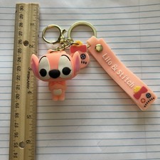 Angel Rubber Metal Keychain Disney Lilo And Stitch New Fast Shipping