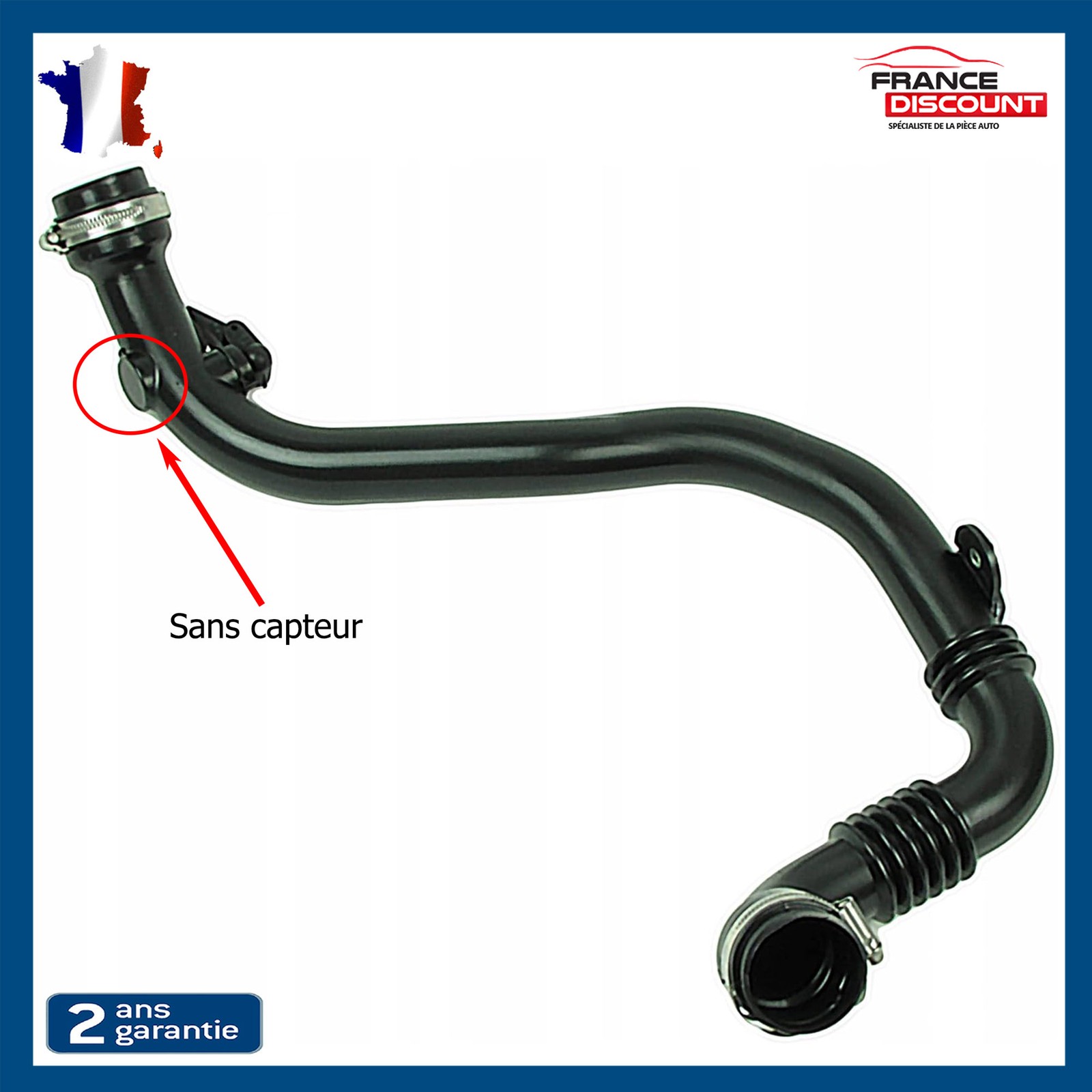 Durite de turbo pour Clio 3 1.5 dCi en caoutchouc renforcé haute pression