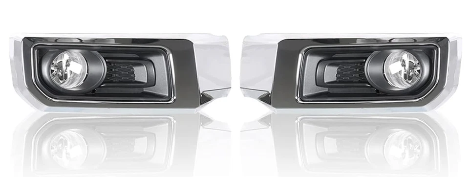 Juego de faros antiniebla cromados negros izquierda+derecha para Toyota 4Runner Limited 2014-2021 Foto 2 de 4