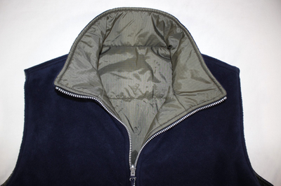 Vintage Quiksilver Vest Mens XL Reversible Puffer Nylon Fleece