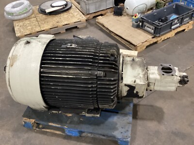Reliance Electric Motor 230/460V  3 Ph 100 w/ VICKERS 4525VSH50A21 #829JMFML