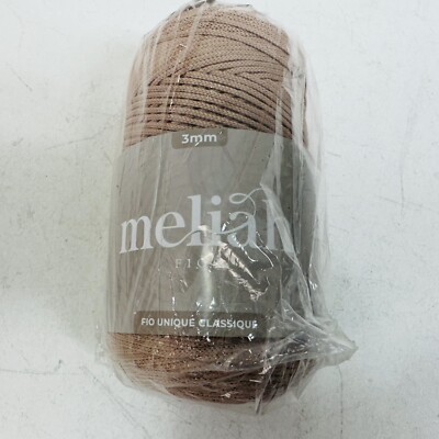 Meliah UNIQUE CLASSIQUE 5mm Polyester yarn Color: Nude Rosa 202yrd Ea