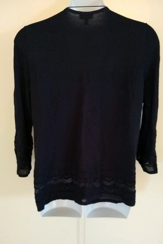 Charter Club Women's Long Sleeve Textured Garden Intrepid Blue Open Cardigan XXL - 第 9/12 張圖片