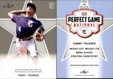 TOMMY TAVAREZ 2020 LEAF PERFECT GAME NATIONAL SHOWCASE ROOKIE CARD #189