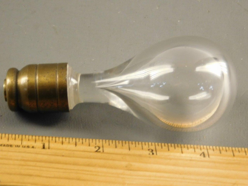 ANTIQUE LARGE HEAVY HAND BLOWN GLASS BRASS BASE LAMP FINIAL 4''HIGH eBay