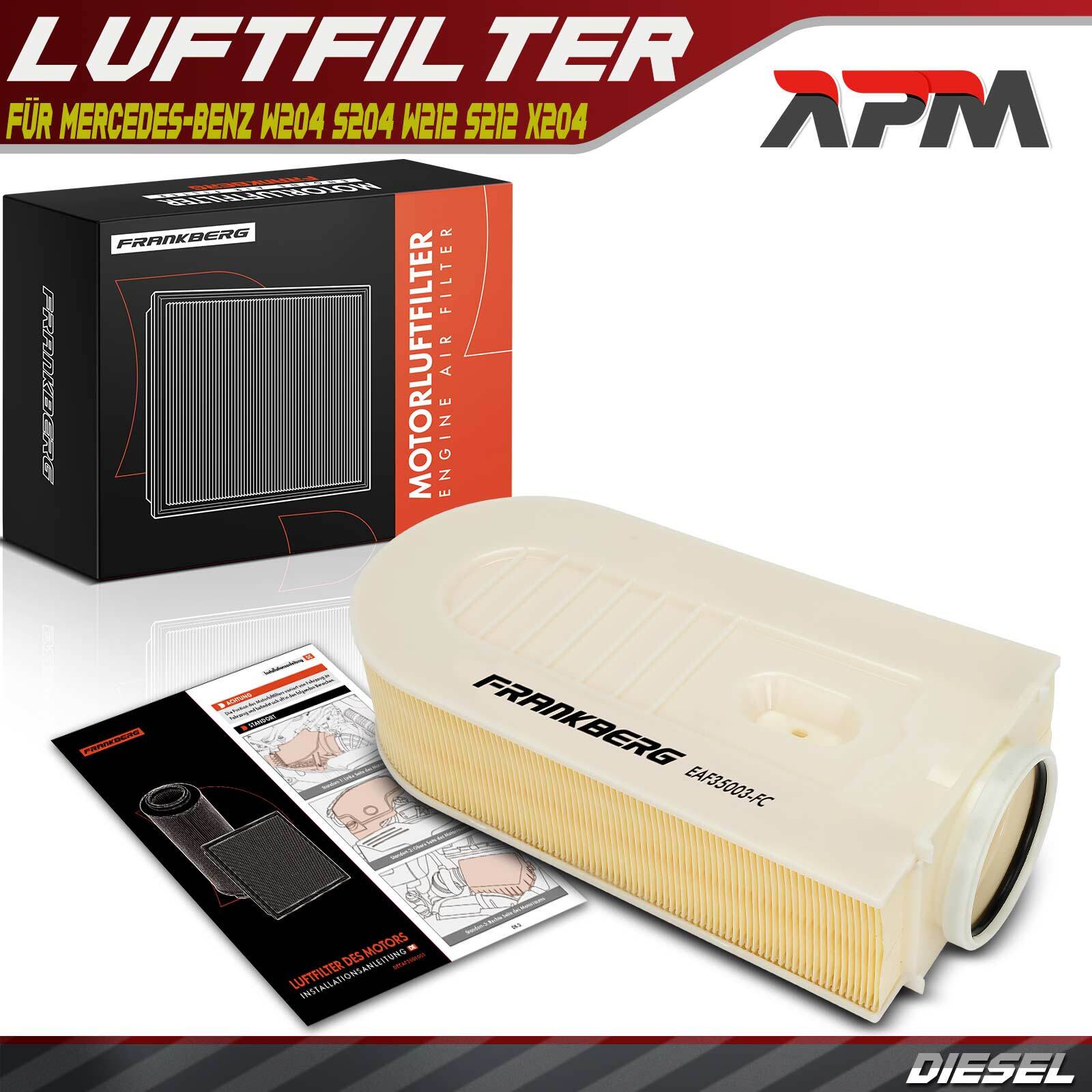 Air Filters Engine for Mercedes-Benz W204 S204 S212 A207 C218 X204 2.1L