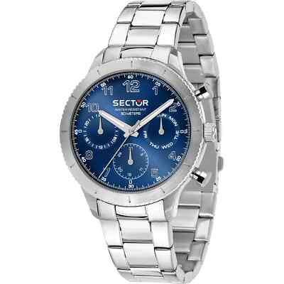 SECTOR Montre Hommes Multifonctions 270 Étui Acier 41 MM Cadran Bleu