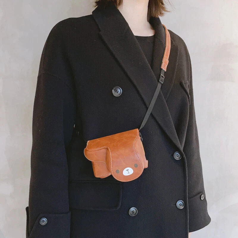 Funda de cuero PU para cámara con base correa para cinturón para Sony ZV-E10L ZVE10 ZV-E10 Foto 3 de 4