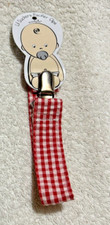 Mud Pie Baby Pacy Pacifier Clip Gigham Red