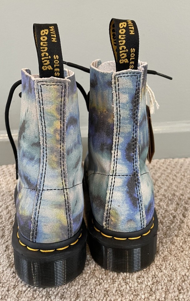 Bottes Dr. Martens 1460 Pascal Orange Tie Dye - 8 Trou, Taille Femme, Neuf Avec Boîte