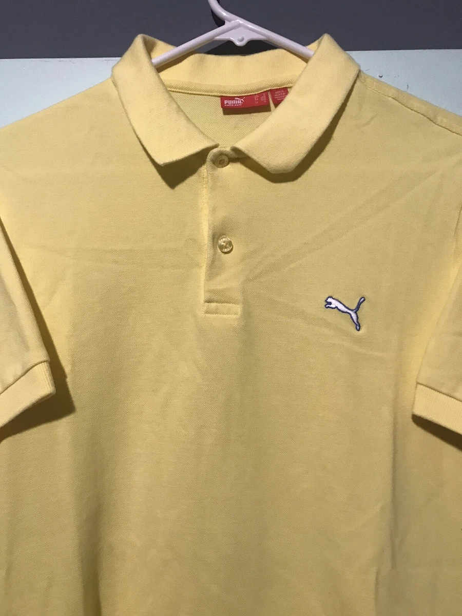 Yellow puma 2025 golf shirt