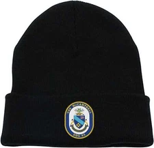 DDG-85 USS McCampbell Black Long Beanie Skull Cap