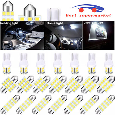 6500K LED Interior Lights Bulbs Kit Car Trunk Dome License Plate Lamps 20pcs NEW