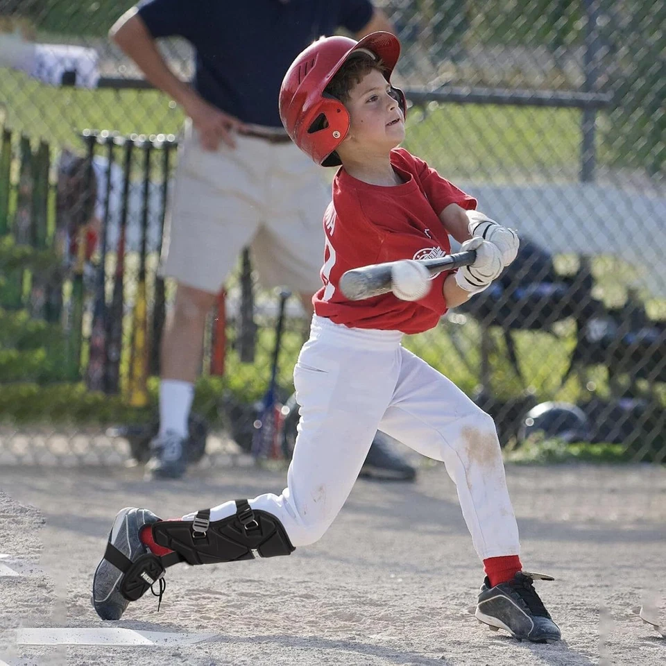 Baseball Leg Guard Batter's Shin and Foot Shield with Adjustable Straps - Image 4 of 4