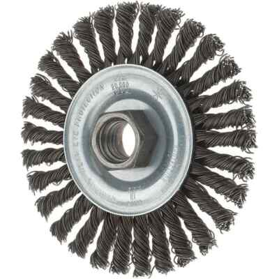Tru-Maxx 88543 Wheel Brush: 4'' Wheel Dia, Stringer Bead Steel, 20,000 RPM