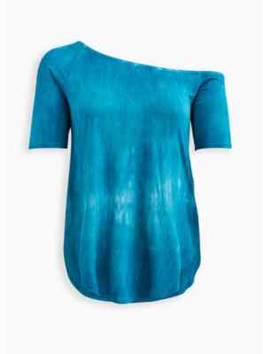 Torrid Super Soft Off Shoulder Favorite Tunic Tie Dye Blue 2 2X 18 20 #B06778