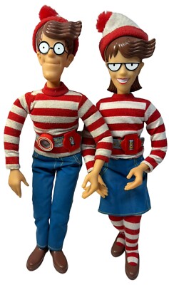 COMPLETE W/ WRISTWATCHES Vintage 1991 Mattel Where's Waldo & Wenda