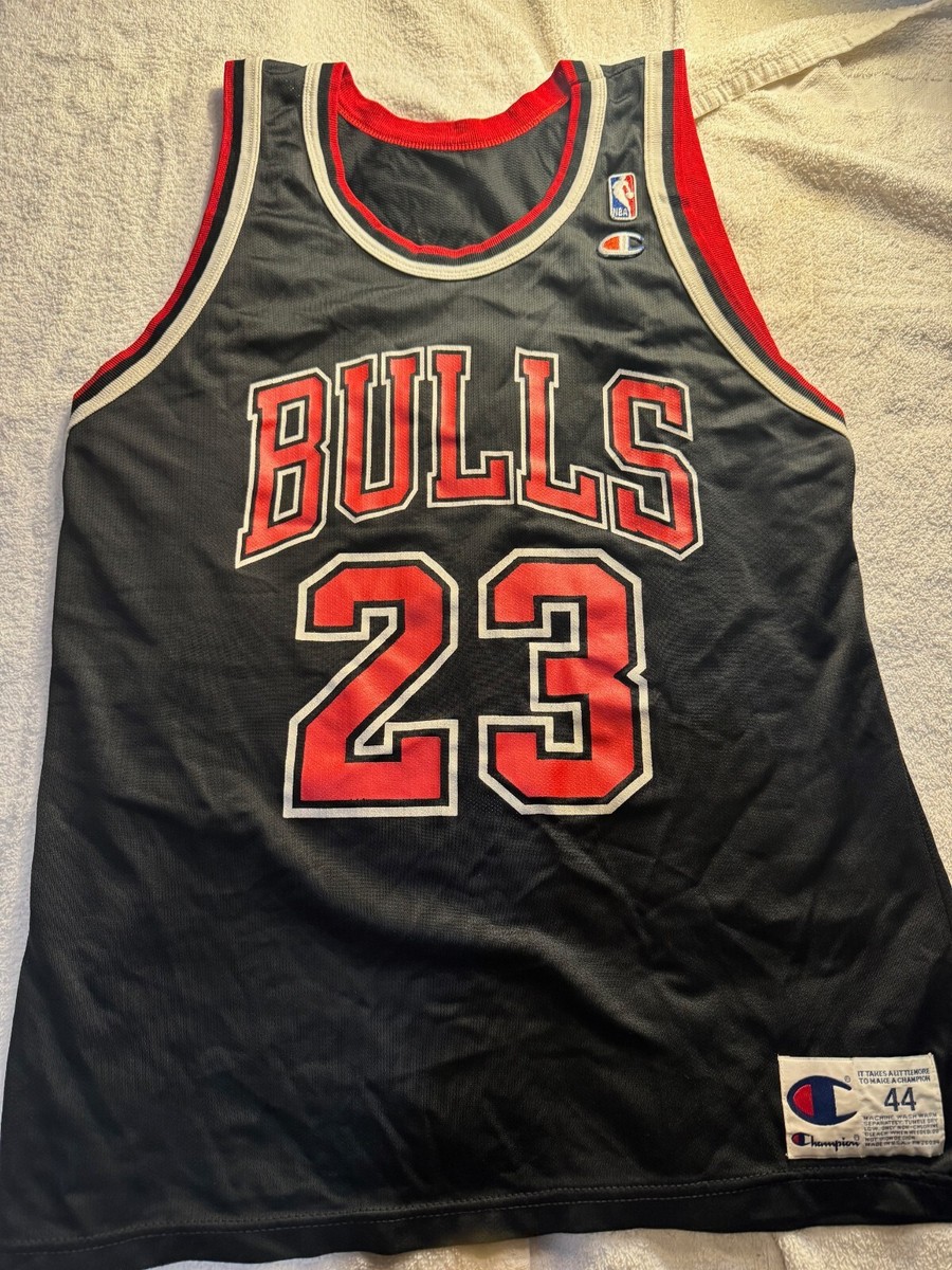 Champion Michael Jordan Chicago Bulls Black Jersey mens Medium