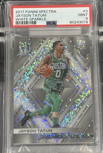 Jayson Tatum [White Sparkle] #3 card from 2017 Panini Spectra