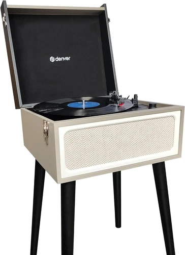Retro Vinyl Record Player with Stereo Speakers & Bluetooth USB  FM Radio VPR-250