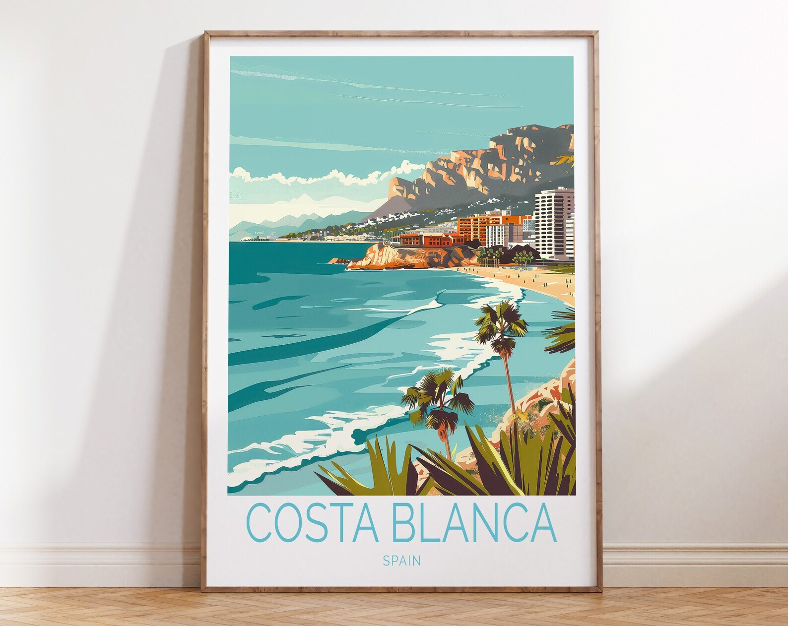 Costa Blanca Spain Travel Poster Spain Costa Blanca Wall Art Costa Blanca