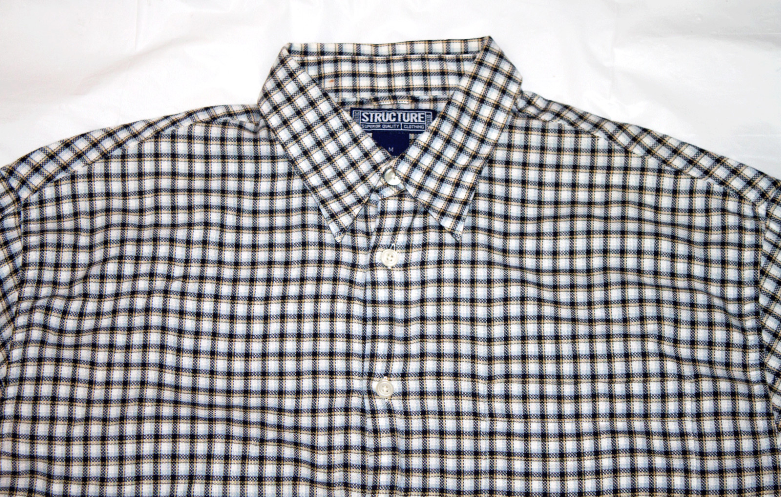 Structure Mens Long Sleeve Button Front Shirt Siz… - image 4