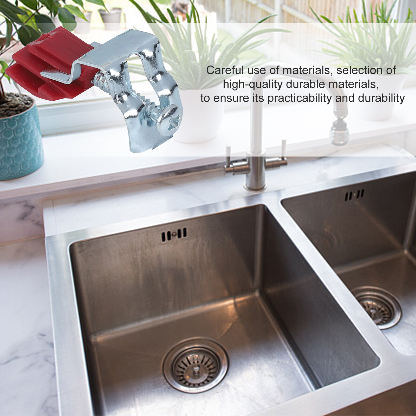 10x Udermount Sink Clips Kitchen Sink Clips Fastener Stainless Steel