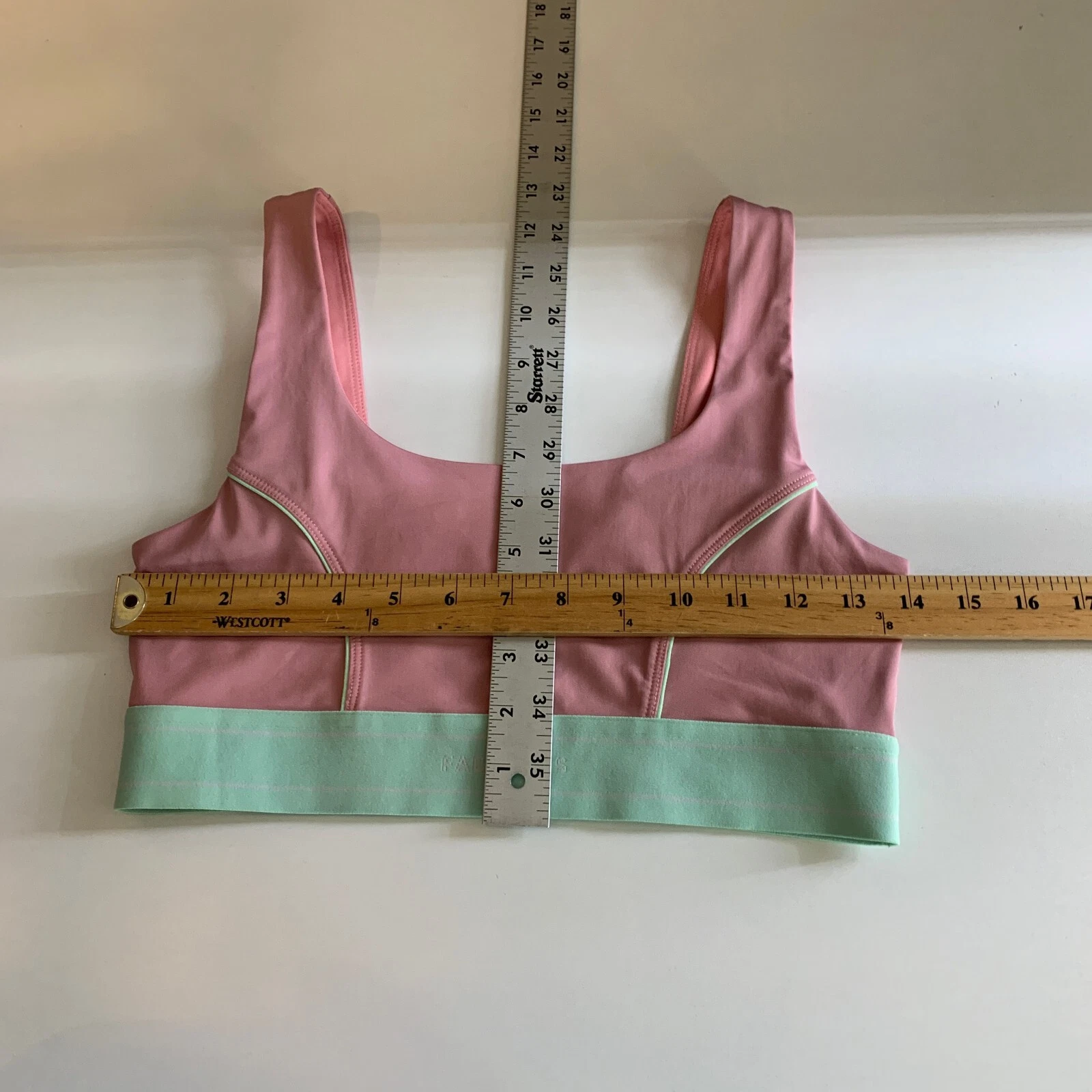 fabletics woodrose medium impact piped yoga tank-bra