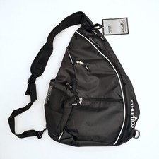 Athletico Midtown Sling Bag - Crossbody Backpack for Pickleball Racketball Black