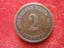 GERMANY - 2 PFENNIG COIN - 1874 - FROM ESTATE SALE - 152 YEARS OLD - NICE-LOOK!!