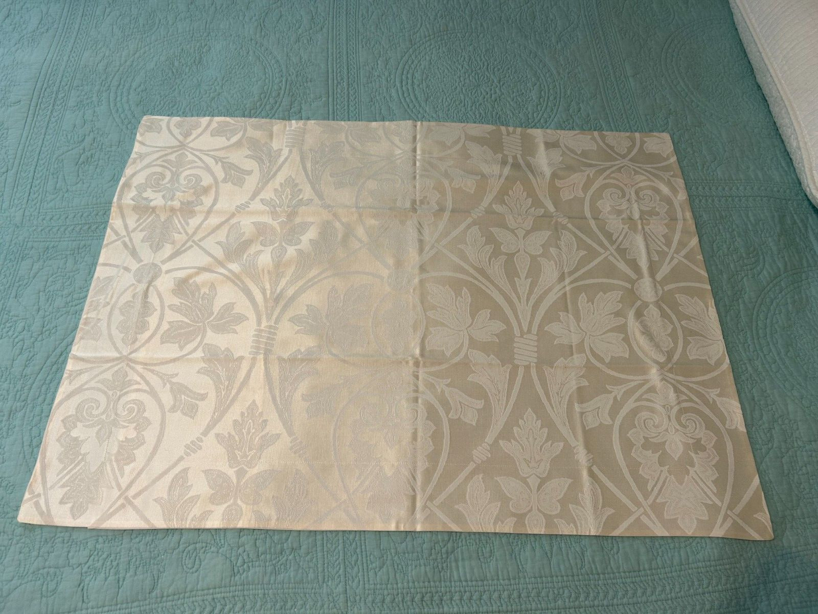 Piu belle Portugal Queen Luxury Duvet Cover Set Jacquard Damask Cream/Ivory