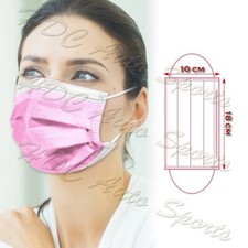 PINK Disposable Face Mask 100PCS Non Medical 3-Ply Earloop Dust Cover Masks