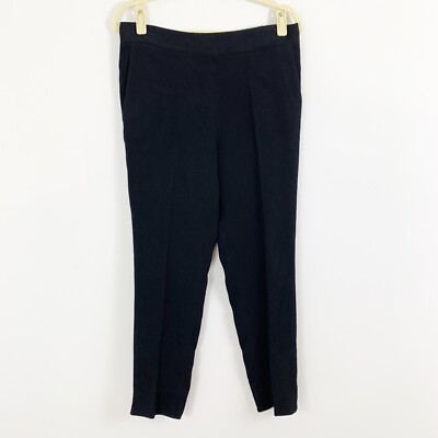 Giada Forte Black Ankle Dress Pants Size III Viscose Wool Blend Pockets