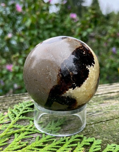 246.2g CLASSIC NATURAL DRAGON SEPTARIAN CRYSTAL HEALING SPHERE Reiki MOROCCO - Picture 5 of 5