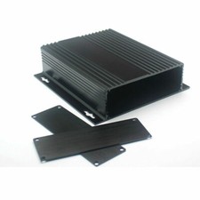 150 147 41mm Black Aluminum Instrument Box PCB Enclosure Electronic Separable