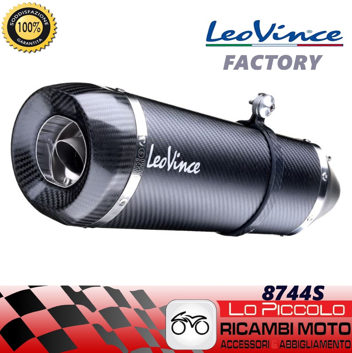 at 8744s Leovince Factory S Carbon Slip-On Kawasaki ZX-6R Ninja