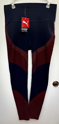 Women s Puma Athletic Leggings-spellbound-sun blaze.  Textured  