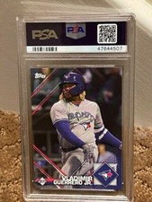 2020 Topps Stickers Vladimir Guerrero Jr. Card PSA 10 Khris Davis POP 1