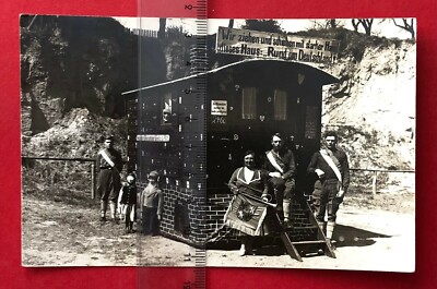 Photo postcard Görlitz 1931 pushing this house with strong hand types (90452