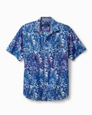 Tommy Bahama Men's Tide Pool Palms Stretch-Cotton Camp Shirt Old Royal M 