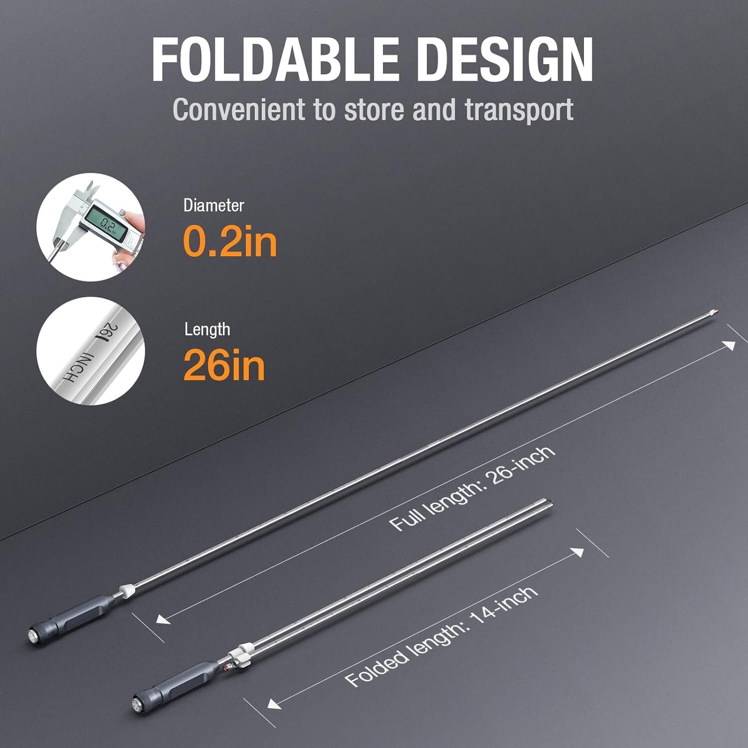 Borescope Teslong NTG200H 0.2 inch Barrel Bore Scope 26 inch Gun
