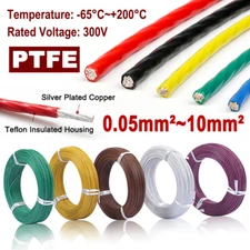 PTFE Silver-Plated Copper Stranded Electrical Wire Cable Audio Wire 7/9/11~30AWG