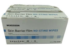 75 McKesson 176-5728 Skin Barrier No-Sting Wipes, Exp. 03/26-2027