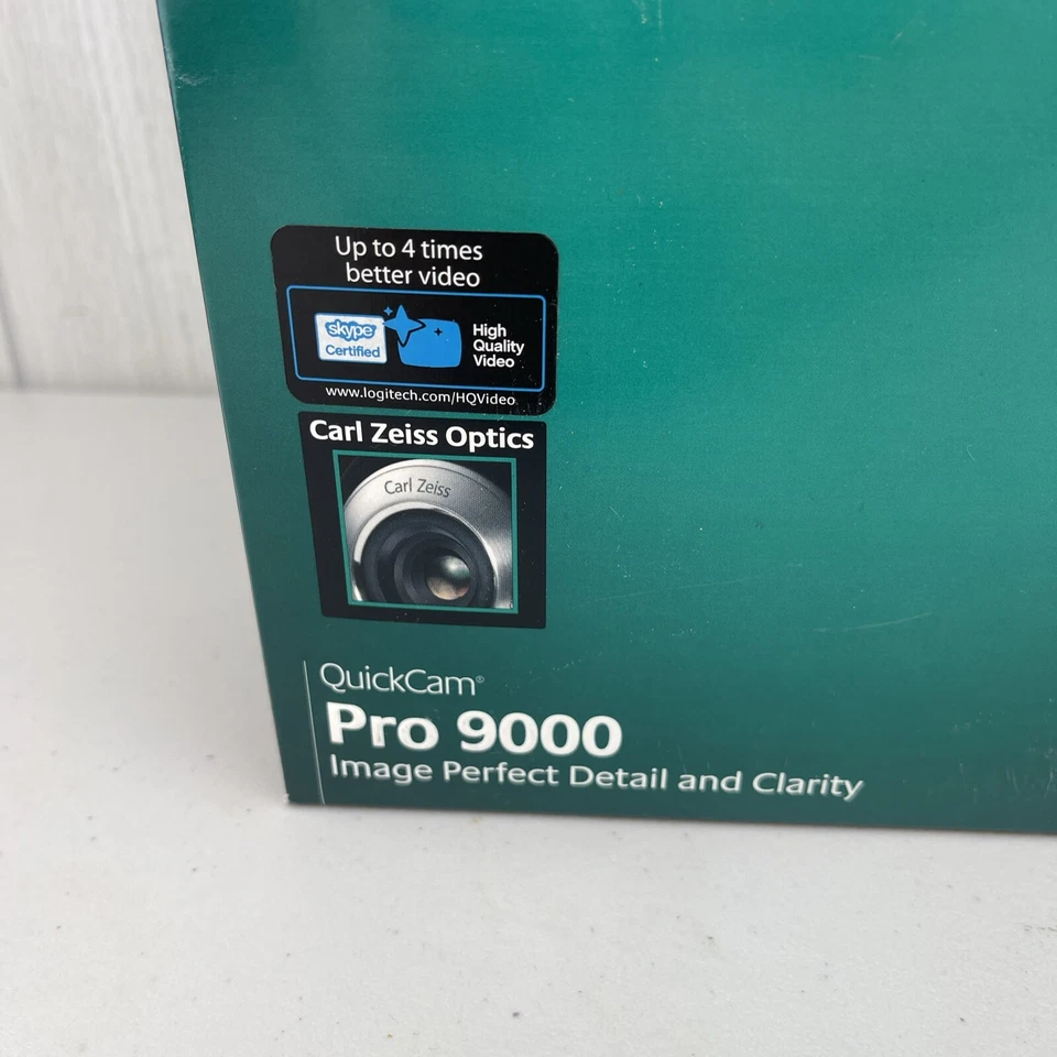 Logitech Webcam QuickCam Pro 9000 Business Camera Carl Zeiss Optics w Autofocus - Image 2 of 4