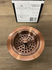 Signature Hardware SH171AC 3-1/2" Basket Strainer, Satin Copper  -READ
