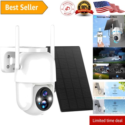 PIR Motion Detection Solar Camera - 2K Outdoor PTZ with Smart Sharing Options