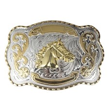 Belt Buckle Horse Head 5.5" x 4", For 1.5" Belt, Men Big Cowboy Western Rodeo